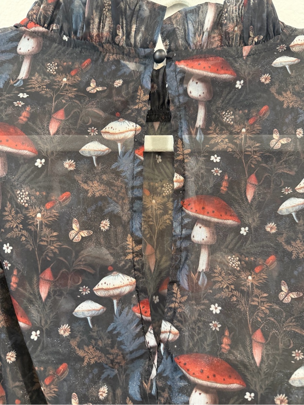 Disturbia Amanita Mushroom Organza Sheer Tiered Dress size small - Picture 11 of 13